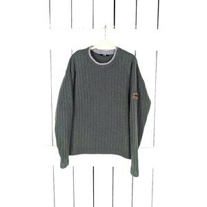 Vintage The North Face green ribbed wool pullover sweater